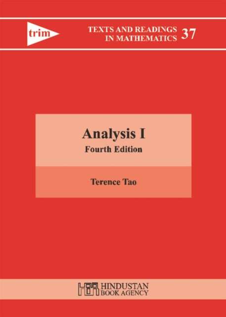 Book cover of: Analysis I. By: Terence Tao