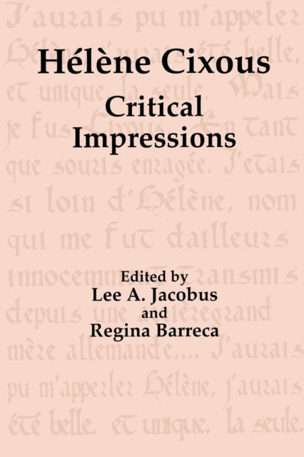 Book cover of: Helene Cixous. By: Jacobus