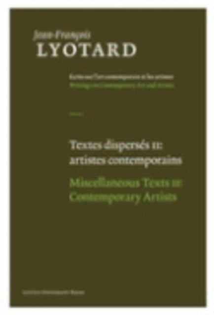 Book cover of: Miscellaneous Texts. By: Jean-François Lyotard