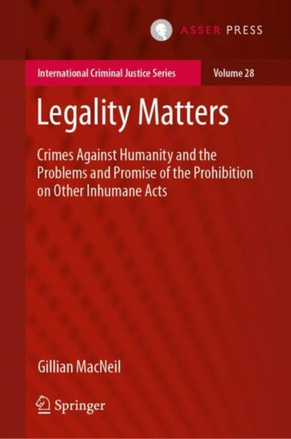 Book cover of: Legality Matters. By: Gillian MacNeil