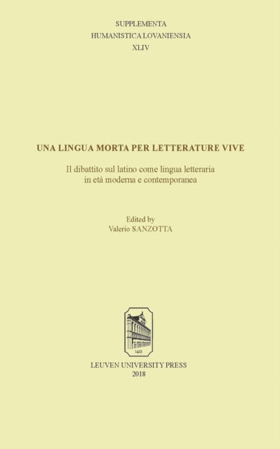 Book cover of: lingua morta per letterature vive. By: Valerio Sanzotta