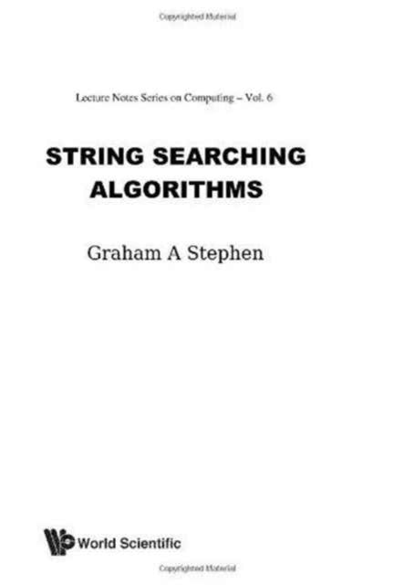 Book cover of: String Searching Algorithms