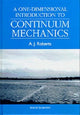 Book cover of: One-dimensional Introduction To Continuum Mechanics, A