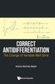 Book cover of: Correct Antidifferentiation. By: Antonio Martínez-Abejón