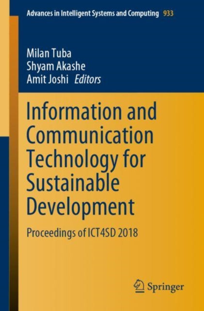 Book cover of: Information and Communication Technology for Sustainable Development. By: Milan Tuba