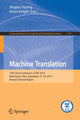 Book cover of: Machine Translation. By: Shujian Huang