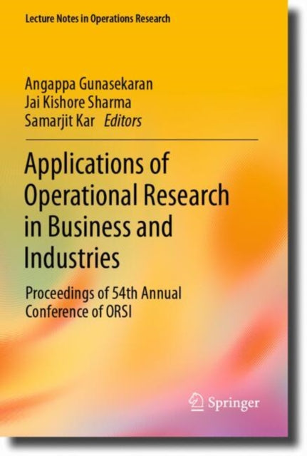 Book cover of: Applications of Operational Research in Business and Industries. By: Angappa Gunasekaran