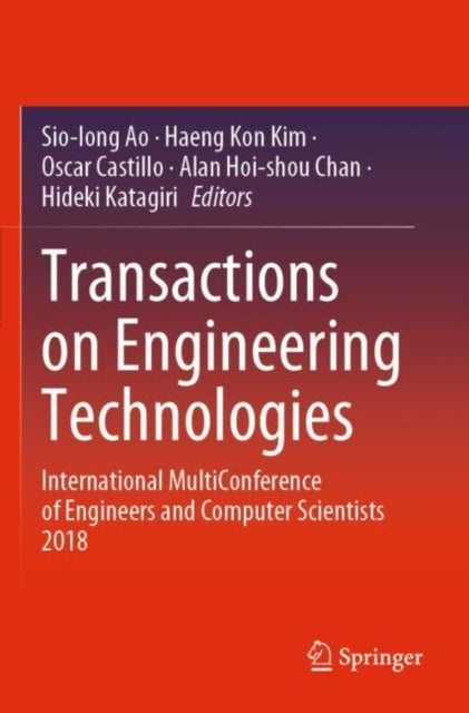 Book cover of: Transactions on Engineering Technologies. By: Sio-Iong Ao