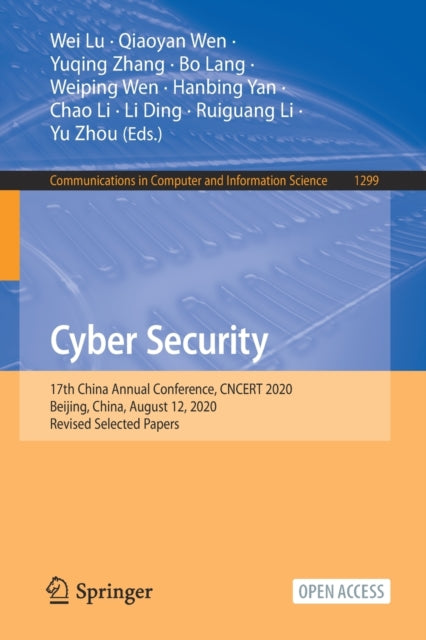 Book cover of: Cyber Security. By: Wei Lu