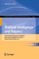 Book cover of: Artificial Intelligence and Robotics. By: Huimin Lu
