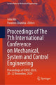 Book cover of: Proceedings of The 7th International Conference on Mechanical, System and Control Engineering