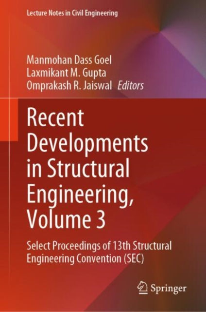 Book cover of: Recent Developments in Structural Engineering, Volume 3. By: Manmohan Dass Goel