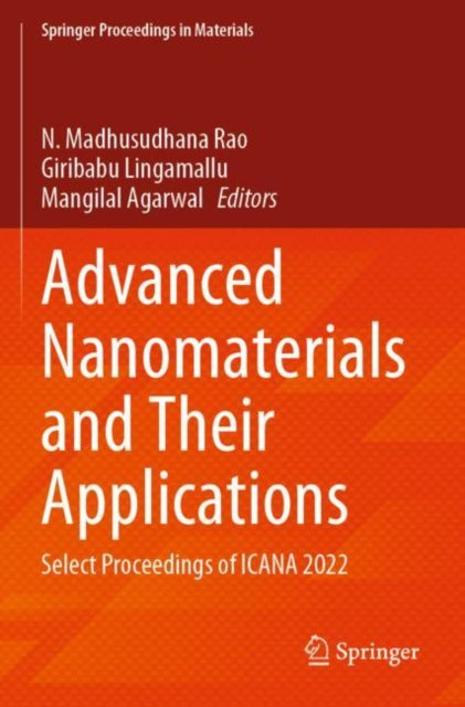 Book cover of: Advanced Nanomaterials and Their Applications. By: N. Madhusudhana Rao