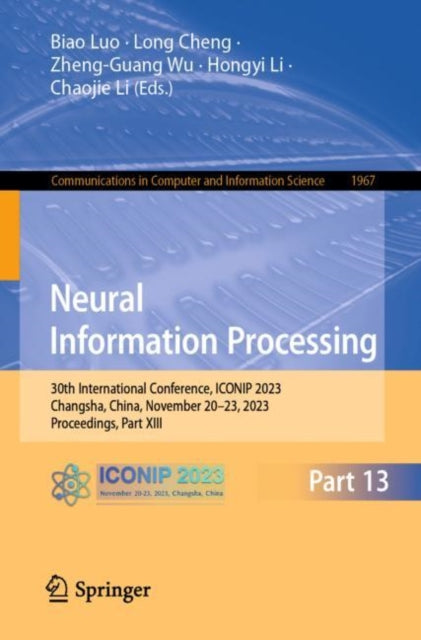 Book cover of: Neural Information Processing. By: Biao Luo