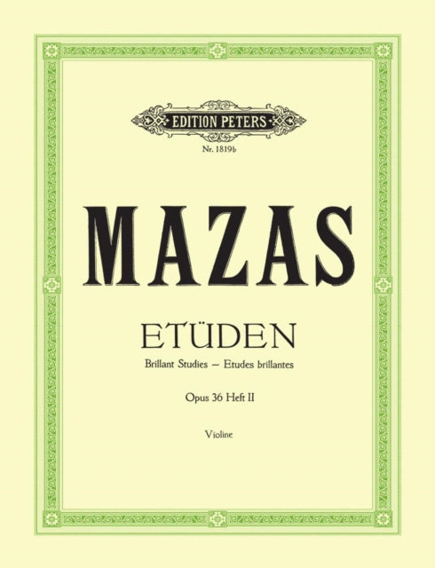 Book cover of: Studies Op. 36 for Violin, Vol. 2: Etudes brillantes