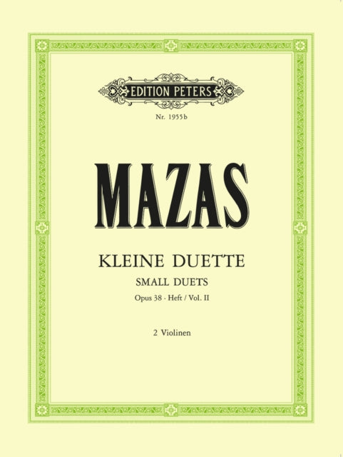 Book cover of: 12 Little Duets Op. 38 for 2 Violins, Vol. 2