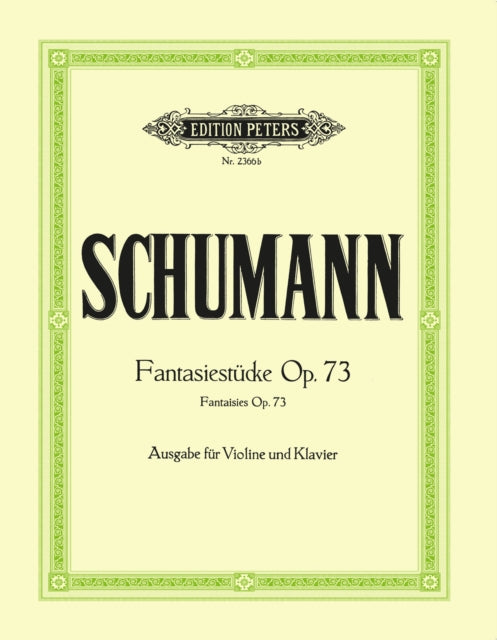 Book cover of: 3 Fantasy Pieces Op.73