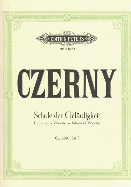 Book cover of: School of Velocity Op. 299 for Piano
