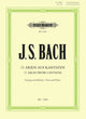 Book cover of: 15 Contralto Arias from Cantatas