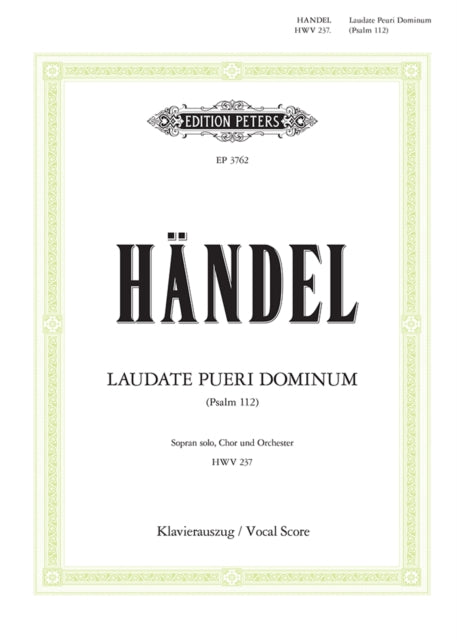 Book cover of: Psalm 112: Laudate Pueri Dominum