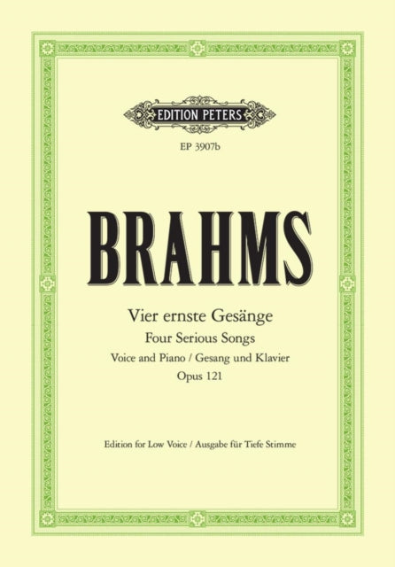 Book cover of: 4 Serious Songs Op.121