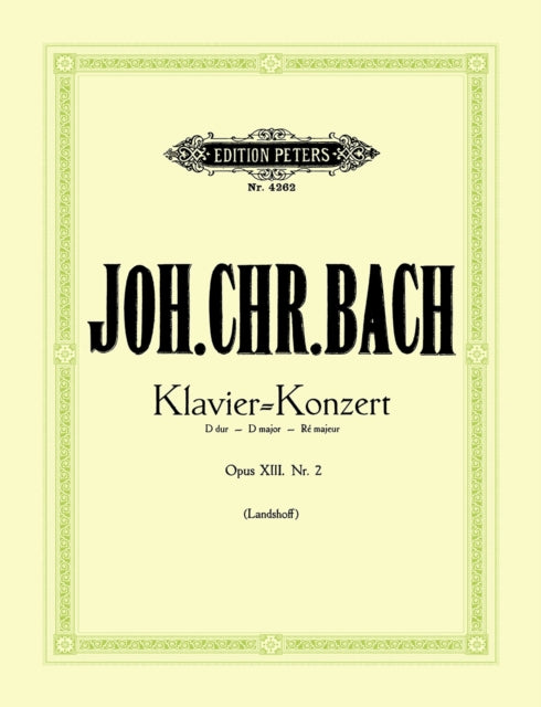 Book cover of: Concerto in D Op.13 No. 2