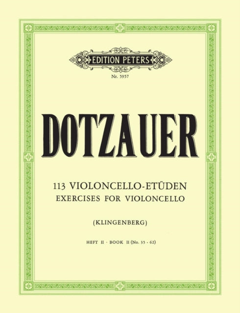 Book cover of: 113 Exercises for Cello Vol.2