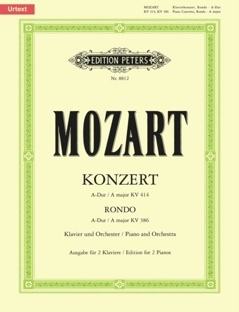 Book cover of: Concerto No. 12 in A K414