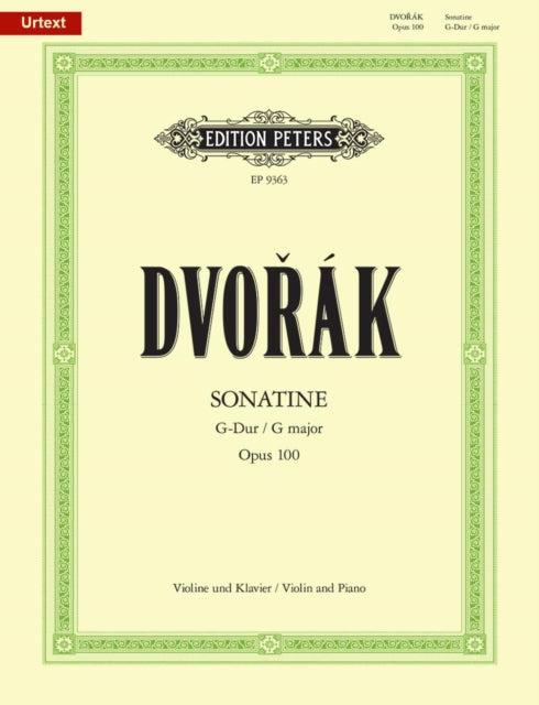 Book cover of: Sonatina for Violin and Piano in G Op. 100
