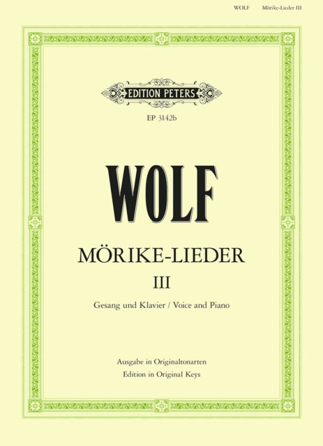 Book cover of: Morike-Lieder Book 3 (low voice)