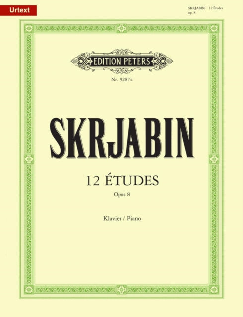 Book cover of: 12 Etudes Op. 8 for Piano