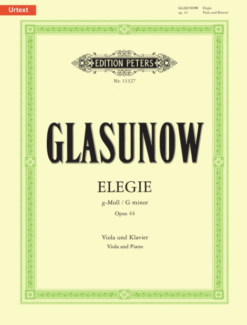 Book cover of: Elegie for viola & piano Op.44
