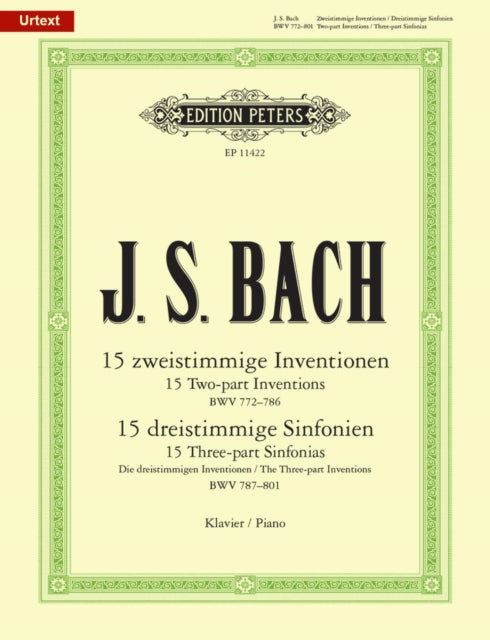 Book cover of: Inventions and Sinfonias BWV 772-801 for Piano