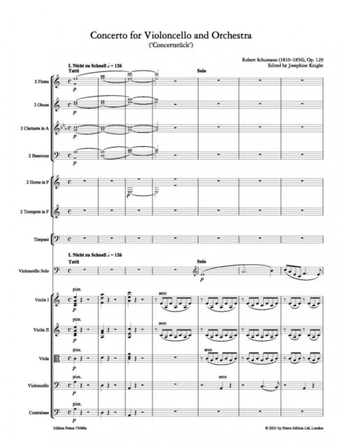 Book cover of: Concerto for Cello and Orchestra (Concertstuck) - Original Version