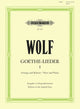 Book cover of: Goethe-Lieder: 51 Songs Vol.1