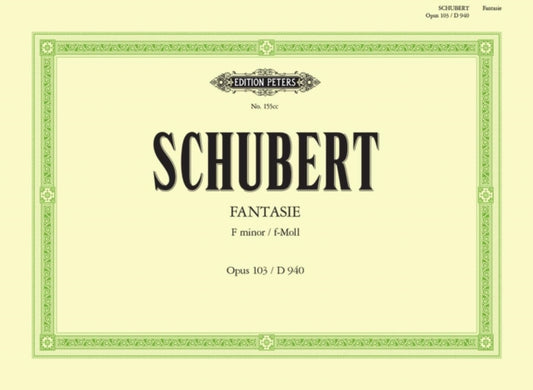 Book cover of: Fantasia in F minor Op. 103 (D940) for Piano Duet