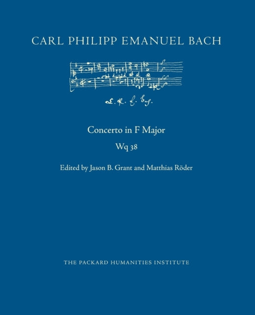 Book cover of: Concerto in F Major, Wq 38. By: Carl Philipp Emanuel Bach
