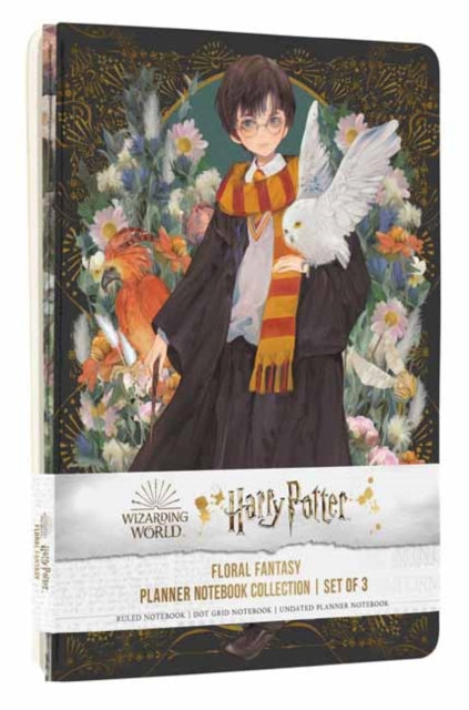 Book cover of: Harry Potter: Floral Fantasy Planner Notebook Collection (Set of 3). By: Insights