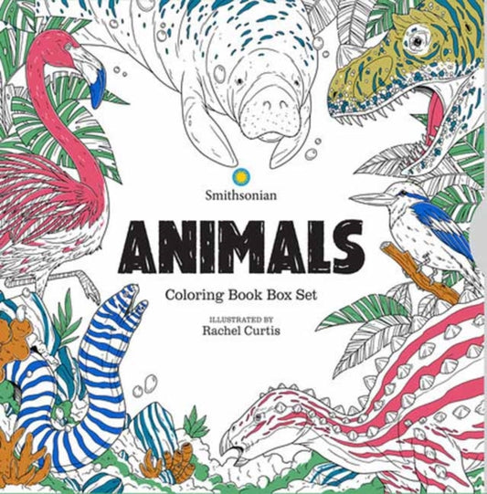 Book cover of: Animals: A Smithsonian Coloring Book Box Set. By: Smithsonian Institution